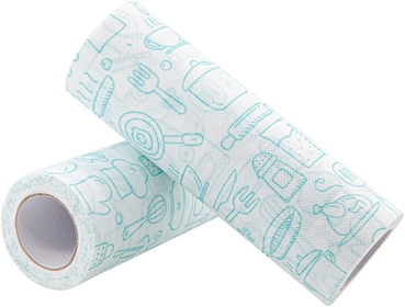 2 Rolls Roll paper for kitchen uses cleaning towel clean towels clean wipes cleansing wipes cleaning rag cleaning wipes cleaning cloth printing non-woven fabric kitchen cloth