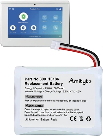 ADT Battery Replacement 8000mAh - Reliable Lithium Ion Battery Power for ADT Panel 300-10186, Replacement 3.6V/3.7V/4.2V 29.6Wh