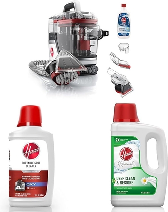 CleanSlate Plus Carpet & Upholstery Spot Cleaner & Oxy Premixed Spot Cleaner Solution & Renewal Deep Cleaning Carpet Shampoo, 64oz Formula, AH30924, White