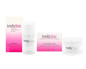 Face Brightening Kit – Vitamin C Serum 1 oz & 7% Glycolic Acid Concentrated Cream 1.7 oz - Skincare Kit- Anti-Aging - Moisturizing formula - Paraben-free - For women