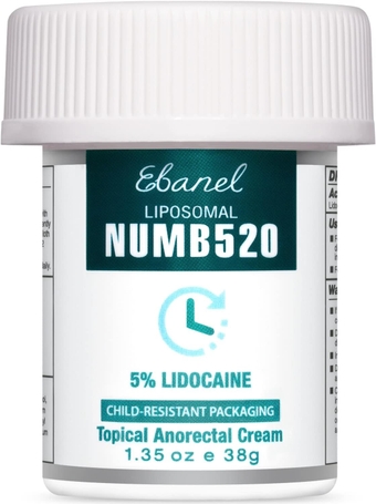 5% Lidocaine Numbing Cream, Pain Relief Cream Burn Itch Cream, Numb520 Topical Anesthetic Lidocaine Cream Maximum Strength with Vitamin E for Local and Anorectal Uses, Hemorrhoid Treatment