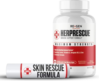 Skin Rescue Formula Outbreak Support Supplement, Cold Sore Care for Adults, Natural Capsules, Vitamin C, & L lysine for Immune Health, Defense and Support for Clear Skin 100% Natural