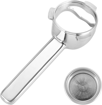 Full Stainless Steel 54mm Bottomless Portafilter Compatible For Breville 8 Series Short Design Light Weight Dishwasher Safe Coffee Espresso Machine Accessory With Two Cup Basket Filter BXGSB-54-1