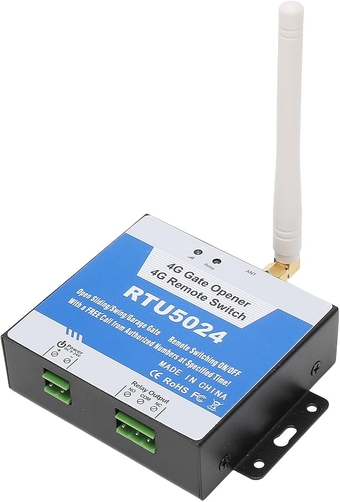 GSM Gate Opener, RTU5024 GSM Remote Switch Relay Door Opener, 4G Mobile Remote WiFi SMS Door Access Controller Automatically Open and Close, for Garages Parking Lots Factory