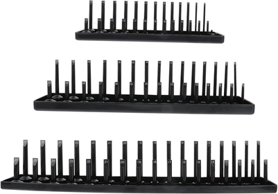 3pcs Socket Holder portable outlet tool organizer socket wrench organizer impact socket organizer impact wrenches tray for car Socket Storage Trays plastic Finishing tray magnetic