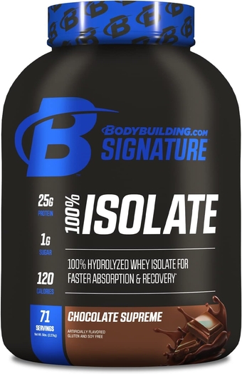 Signature Signature 100% Whey Isolate | Hydrolyzed Whey Protein Isolate | Aid Recovery and Build Muscle | 5 Lbs. Chocolate