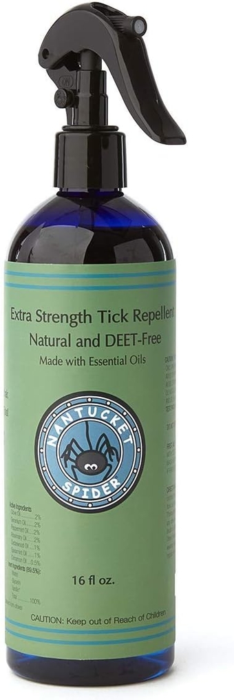 Extra Strength Tick Repellent Spray | Natural with Organic Essential Oils | Repels Ticks | DEET Free, Soy-Free, Vegan and Cruelty-Free | Perfect for Adults and Kids - 16 fl oz