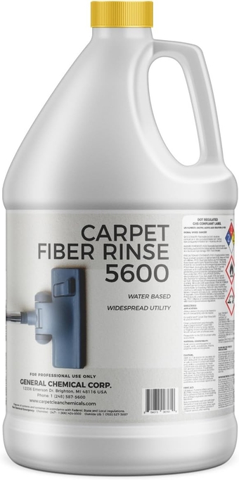 Carpet Fiber Rinse 5600 - Water-Based Cleaning Solution - Prevents Browning, Yellowing & Bleeding - Residential & Commercial - 1Gal