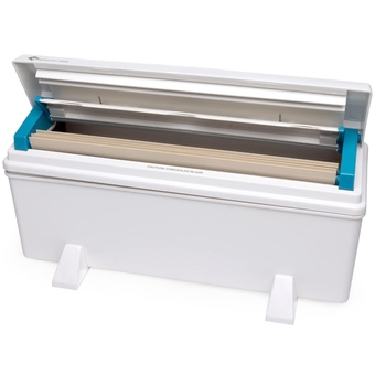 WP-179DA 12" FoilMaster Dispenser for Aluminum Foil Roll, White – Professional Dispenser with Cutter for Foil Wrap – Hidden Blade, Smooth and Safe Cutting