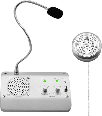 Window Speaker System, Dual Way Window Microphone Intercom Speaker, Intercom System for Business, Office, School, Counter, Bank and Station