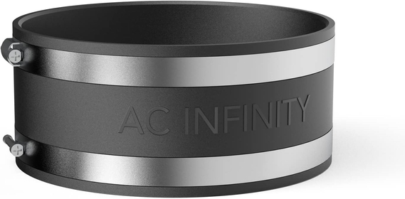 Noise Reduction Clamp 6-Inch, Duct Coupler with Stainless Steel Clamps, Flexible Rubber Coupling for Inline Fans and Carbon Filters in Growing and HV
