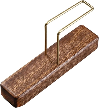 Coffee Filter Paper Holder, Coffee Filter Paper Storage Rack Stand, Coffee Filter Dispenser for Bar Home, Sapele wood