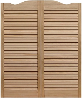 Swinging Partition Door 37x39in, Louvered Café Door Solid Wood Saloon Door with Hinged, for Kitchen Restaurant Balcony Porch Entrance Partition, Customizable Size