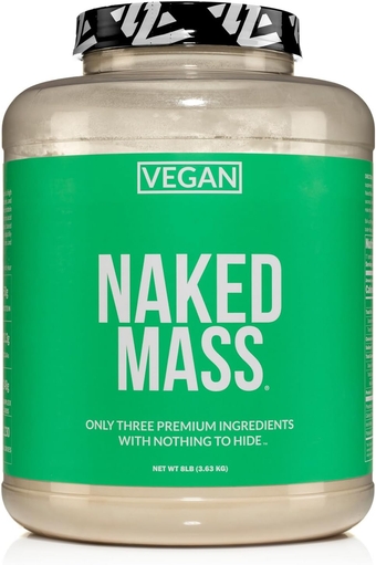 Nutrition Vegan Mass - Natural Vegan Weight Gainer Protein Powder - 8Lb Bulk, GMO Free, Gluten Free, Soy Free & Dairy Free. No Artificial Ingredients - 1,230 Calories - 11 Servings