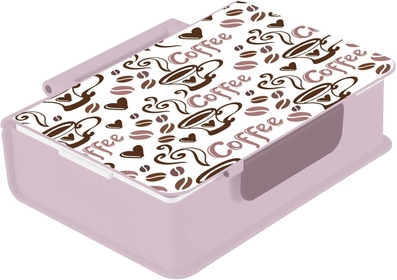 Lovely Coffee Lunch Box Bento Box for kids Ideal Leak Proof Lunch Box Containers, Mom¡¯s Choice Kids Lunch Box Microwave and Dishwasher Safe Pink