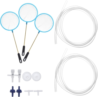 1 Fish and Shrimp Hatching Accessories Kids Gas Pump Brine Shrimp Net Fish Tank Shrimp Net Lobster Landing Net Aquarium Air Pump Fish Catching Net Child Crab Net Plastic White Fold