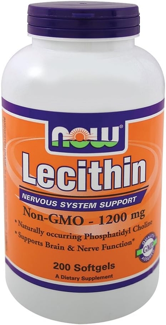 Now Foods Lecithin 1200 mg - 200 Gels 6 Pack