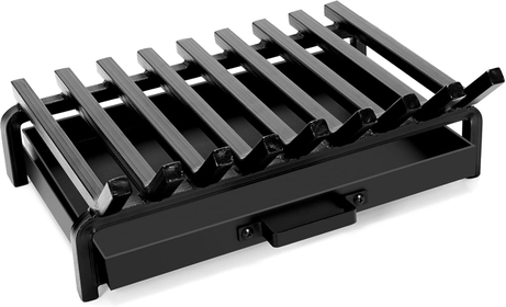 18" Fireplace Grates with Fireplace Pan, Heavy Duty Fireplace Log Grate with Fireplace Ash Tray, Fire Grates for Indoor Hearth Outdoor Fire Pit