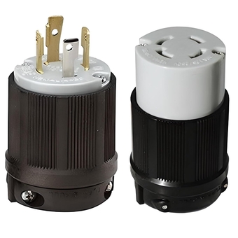 NEMA L14-30 Locking Plug and Connector |125/250 Volt - 30 Amp - 3 Pole 4 Wire | cUL Listed Replacement Plugs (Plug + Connector)