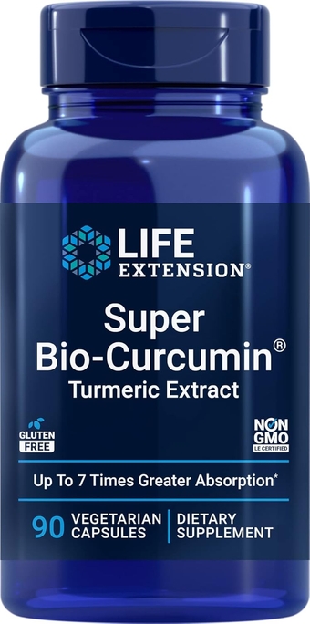 Super Bio-Curcumin Turmeric Extract 400mg, 90 Veg Caps - Vegetarian Capsules - Non-GMO - Highly Absorbable