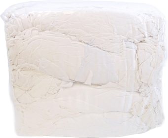 White T-Shirt Cloth Rags Varied Cut | Bleached Multipurpose Cleaning, Paint & Staining Rags | 100% Cotton | Highly Absorbent | Commercial Quality & Premium Knit (20 Pound)