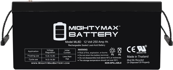 12V 250Ah Sealed Lead Acid  for SCADA Systems Solar Backup