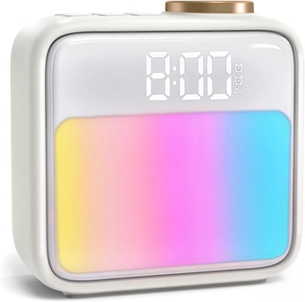 Alarm Clock for Bedroom, 6 Scenes & White Noise Sync, Dual Alarms & Snooze, Wake Up Light for Heavy Sleepers, Christmas Ideal Gifts for Boys Girls