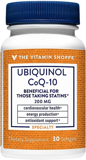 Ubiquinol CoQ-10 200mg - Beneficial for Those Taking Statins – Supports Heart & Cellular Health and Healthy Energy Production, Essential Antioxidant – Once Daily (30 Softgels)