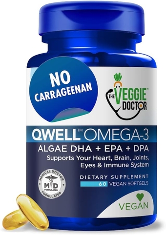 Omega 3 Fish Oil Alternative - Vegan Omega 3 Supplement - No Carrageenan – Plant Based Algae Omega 3 Fatty Acid Supplements - DHA, EPA, DPA - Heart, Brain, Joint, Eye, Immune Support