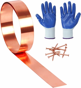 Copper Flashing 99.95% Pure - 28 Gauge 0.3mm Thick Copper Strip - Solid Copper Roll in Various Widths & Length – ASTM B152M Copper Sheet - Contractors & DIY Projects (28 Ga, 2" Width x 10 FT)