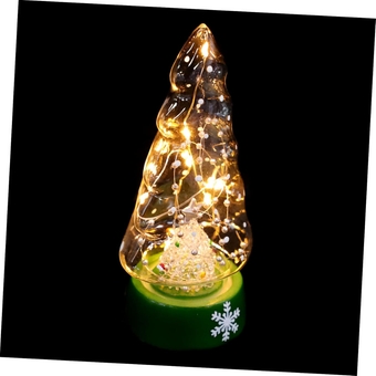 1pc Decorative Lights Christmas Fairy Light Table Top Christmas Trees with Lights Night Light Bedside Lamp Led Tree Lamp Xmas Tree Light Prelit Tree Dining Table Child Gift Glass