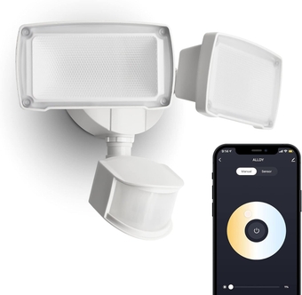 Smart WiFi LED Security Light Motion Sensor Outdoor, Works with Alexa/Google,3000LM,2700-6500K,Waterproof Exterio Light,Dusk to Dawn Flood Light with APP Control for Backyad Yard Patio(White)