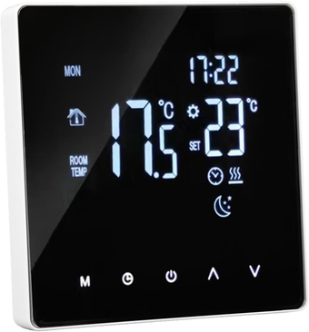 Floor Heating Thermostat, 16A 4400W AC90‑240V, Intelligent Timing, Programmable Home Heating Temperature Controller, for Indoor Temperature Control (with WiFi)