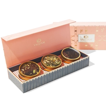 , Assorted Tea Gift Set - Blush, (3 Exotic Teas) Premium Tea Gift Box | Mothers Day Gifts For Mom | Tea Gift Set | Mom Gifts, Gifts for Her