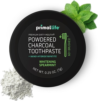 - Dirty Mouth Toothpowder, Activated Charcoal Tooth Cleaning Powder, Essential Oils with Kaolin & Bentonite Clay, 200+ Brushings, Organic, Vegan (Black Spearmint, 0.25 oz)