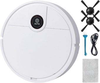 Sweeping Robot, 3 in 1 Cordless Robot Mop and Cleaning Robot, Wet & Dry Modes, 90 Min Run Time Floor Cleaner Machine, Robot Vacuum Cleaner for Floor Cleaning Carpets Hard Floor and Pet Hair