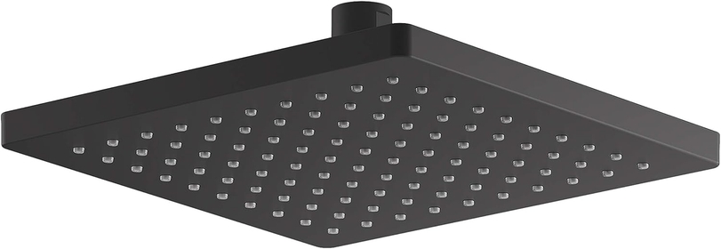 KOHLER 26148-BL Honesty 8 Inch Single-Function Rainfall Showerhead, Wall- or Ceiling-Mount Square Shower Head, 2.5 GPM, Matte Black