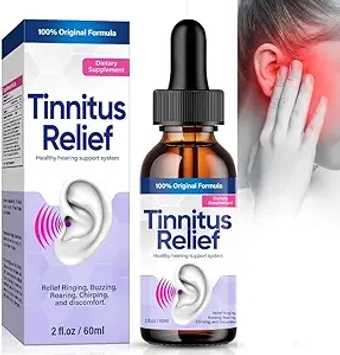 Tinnitus Relief for Ringing Ears, Natural Herbal Formula Ear Ringing Relief Drops, Tinnitus Oil Effectively Relieve Earache and Improve Hearing