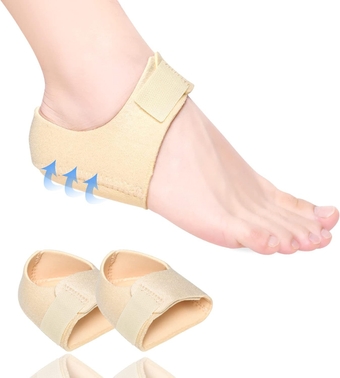 Heel Protectors, Gel Heel Cups for Heel Pain, Heel Cushion Support, Relief for Plantar Fasciitis, Achilles Tendinitis, Bone Spur, Cracked Heels, Adjustable & Breathable, Heel Pads for Men Women