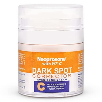 20% Vitamin C Dark Spot Corrector Cream - 1 Fl oz / 30ml - Skin Brightening Gel Cream - with Hyaluronic Acid, Vitamin E