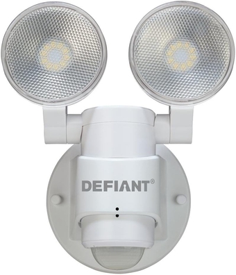 LED Motion Sensor Security Light By  | 180 Degree 180 Degree 2-Head White Outdoor Weatherproof Spot Lights | Bright Lumens |Tool-less Lamp Adjustments
