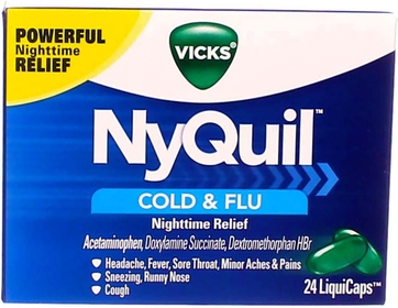 NyQuil Cold & Flu Nighttime Relief LiquiCaps 24 ea (Pack of 3)
