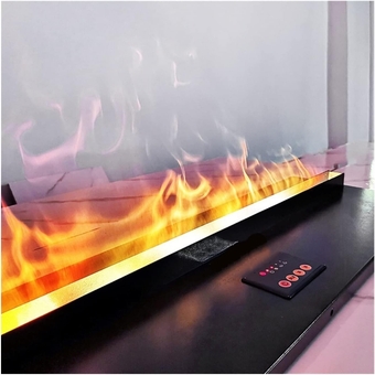 Fireplace Stove 59 Inch Electric Fireplace, Recessed Super Long Simulated Flame Fireplace Heater with Remote Control, Automatic Power-off Protection, Black Electric Fireplace ( Color : LED lamp )
