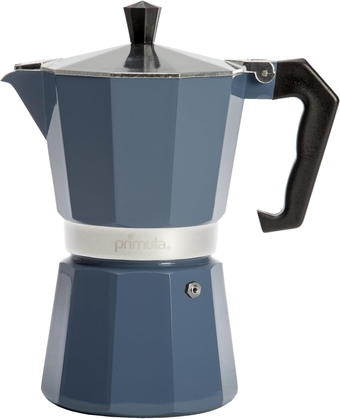 Classic Stovetop Espresso and Coffee Maker, Moka Pot for Italian and Cuban Café Brewing, Greca Coffee Maker, Cafeteras, 6 Espresso Cups, Blue