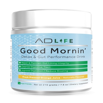 Life Good Morning Detox and Performance Drink, Naturally Flavored And Formulated with L-GLutamine, Apple Cider Vinegar, and Aloe Vera (24 Servings, Fresh Pressed Orange Juice)