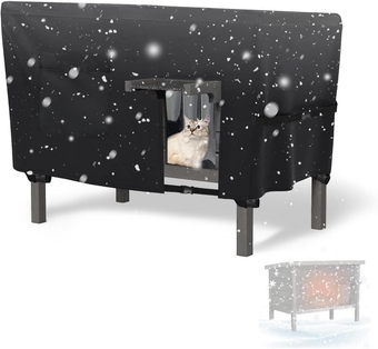 Cat House Cover Outdoor Winter,Feral Cat House Cover Weatherproof -35x22.4x20in (Only Cover)