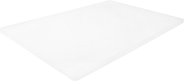 Large Cutting Boards for Kitchen - 18" x 12" x .5" Professional HDPE Plastic Chopping Board for Carving, Dicing, Mashing and More - Commercial Grade & Dishwasher Safe, White