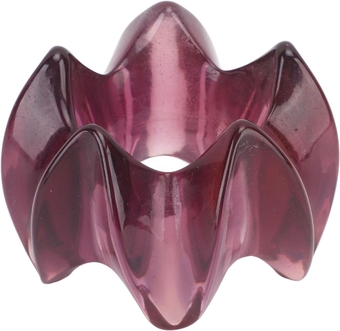 Resin Massage Ring for Face, Lotus Shaped Face Scraping Ring Reduce Muscle Fatigue Facial Gua Sha Tool L Clear Purple