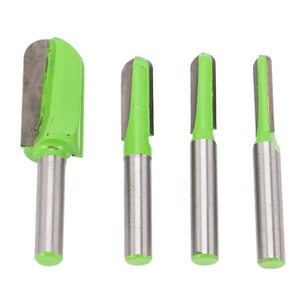 Round Bottom Router Drill Bit Set High Hardness 4 Piece Box Drill Bit Set Standard Size Resistance 8mm Shank for DIY Woodworking Projects