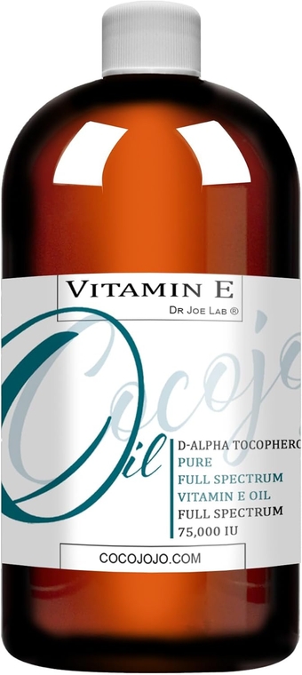 Vitamin E Oil - 100% Pure, Full Spectrum, Undiluted, D Alpha Tocopherol, 75,000 IU - 16 oz - for Skin Hair Nails Body Care Hydrating Rejuvenating - Packaging May Vary
